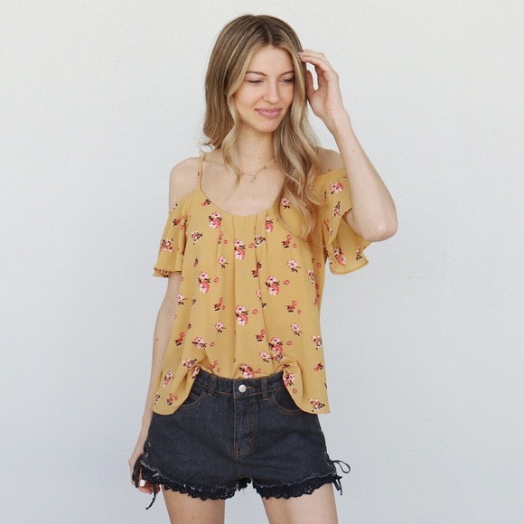 yellow floral tank - Picture 2 of 5